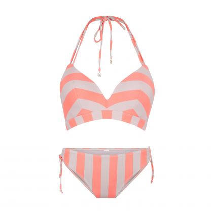 Linga Dore Triangel voorgevormde bikini set Streep oranje 36 A