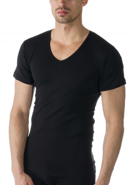 Mey Shirt V-Neck Casual Cotton zwart 6 -