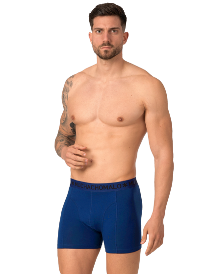 Muchachomalo Men 2-pack Boxershort solid blauw Xxxl -