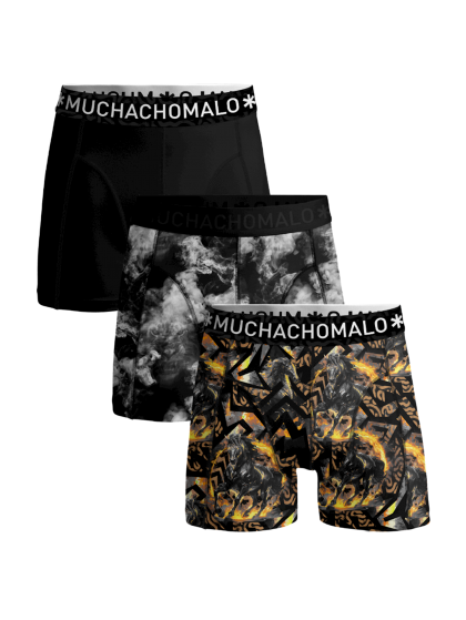 Muchachomalo Men 3-pack Boxer shorts Fireelements zwart Xxxl -