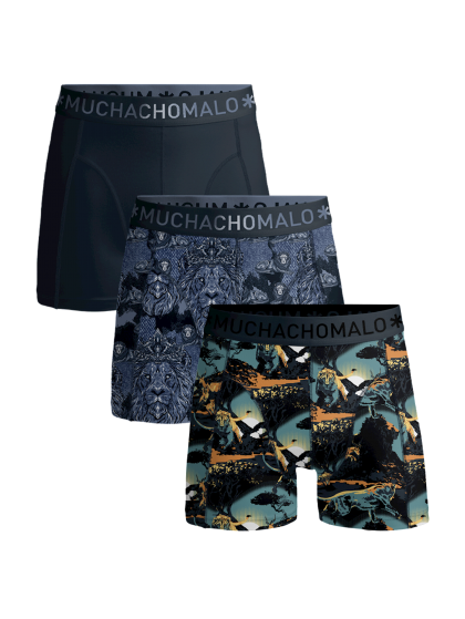 Muchachomalo Men 3-pack Boxershort Lion blauw Xxxl -