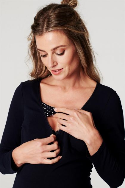 Noppies Pyjama met voedingsfunctie Demi blauw Xl -
