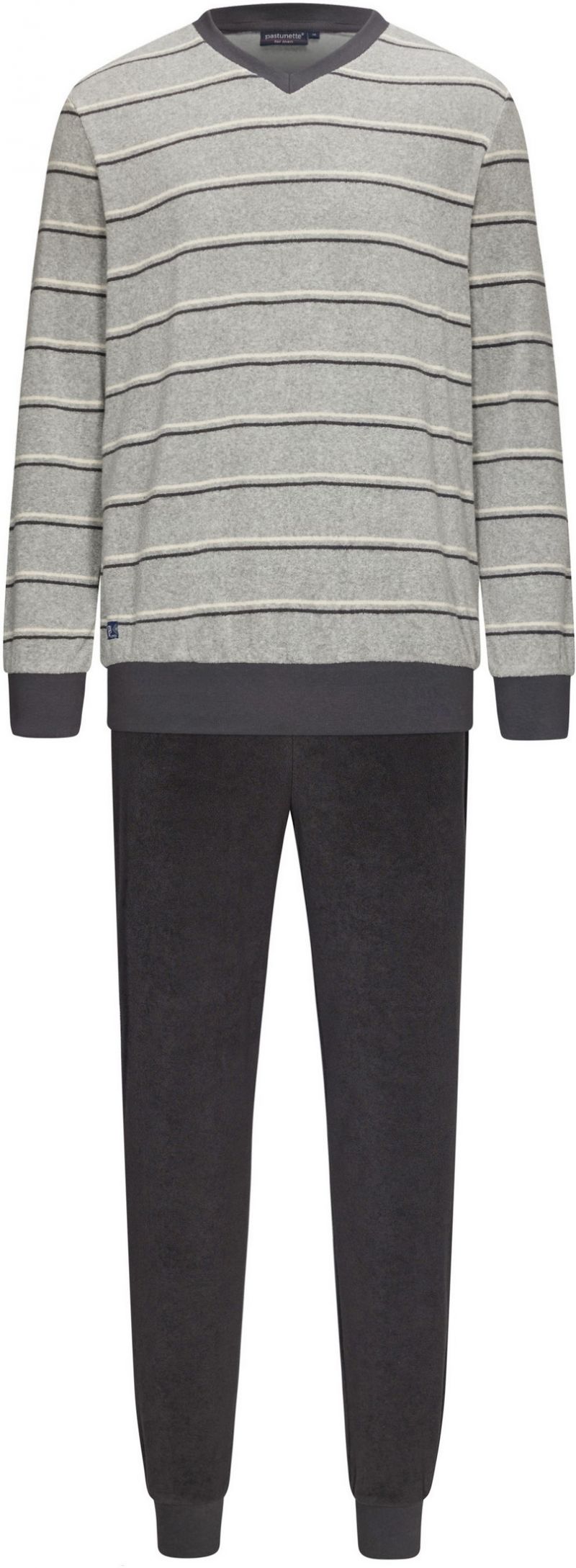 Pastunette Badstof pyjama V-neck grijs 48 -