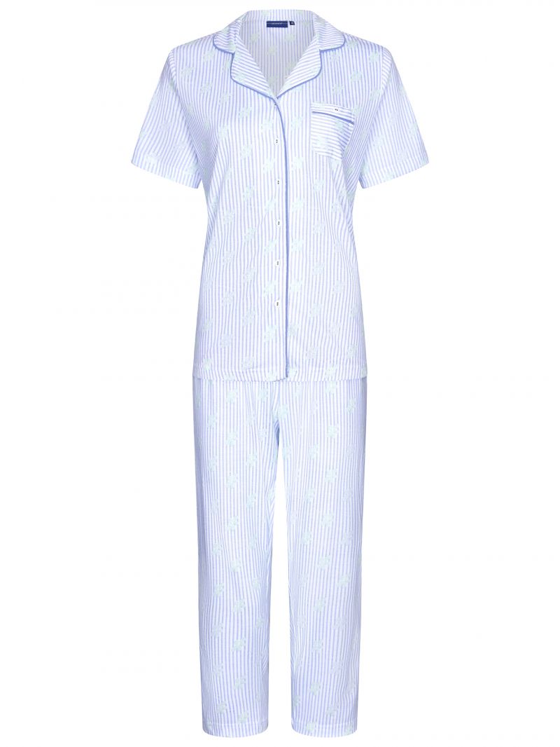Pastunette Pyjama capri broek blauw 52 -