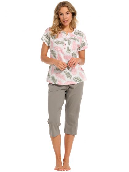 Pastunette Pyjama Capri broek groen 58 -
