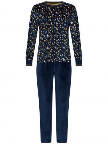 Pastunette Pyjama velours fleece blauw 48 -