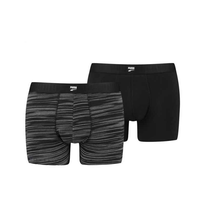 Puma MEN SPACE DYE BOXER 2Pack zwart S -