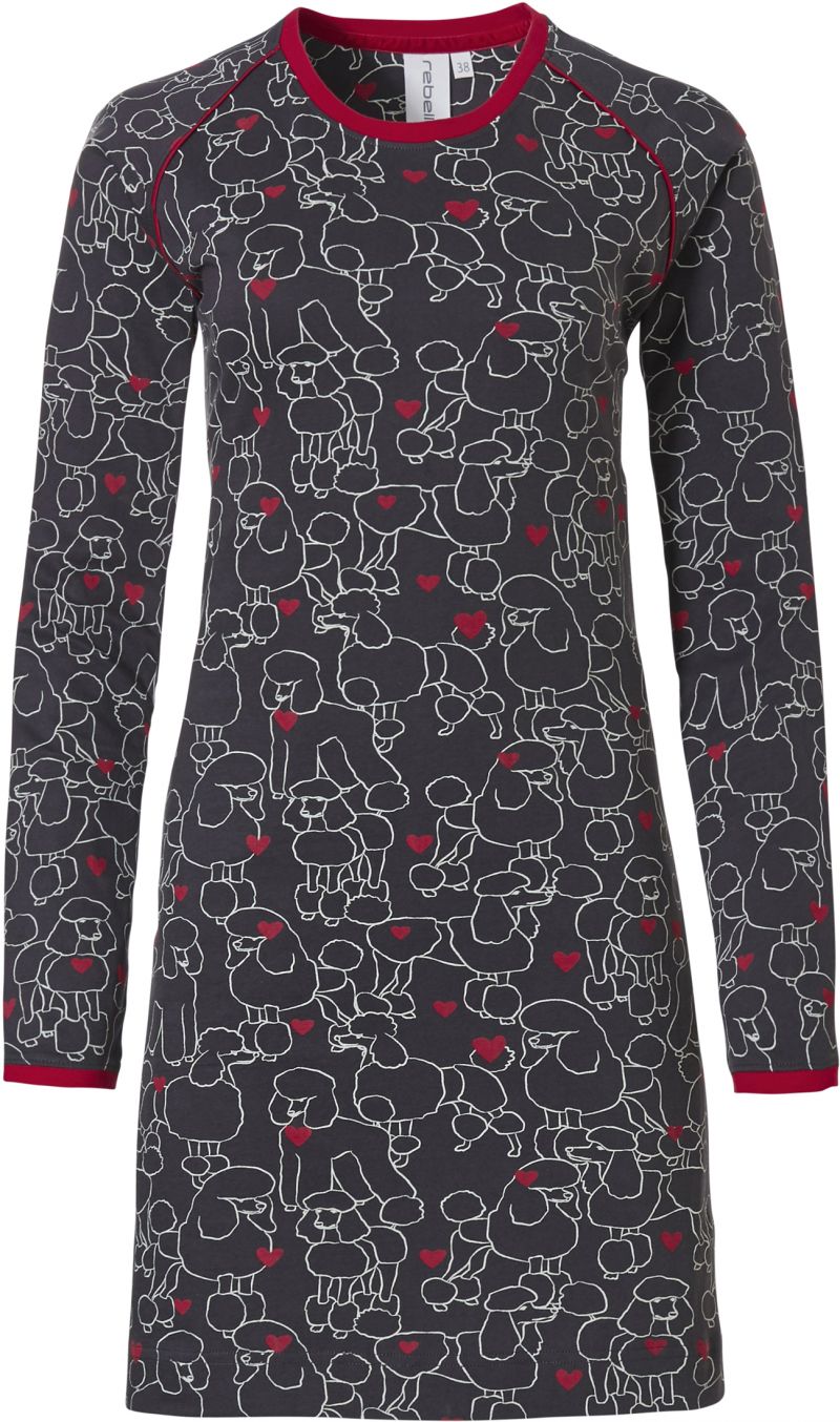 Rebelle Nachtkleed grijs 164 -