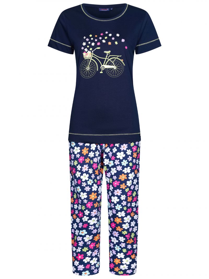 Rebelle Pyjama capri broek blauw 36 -