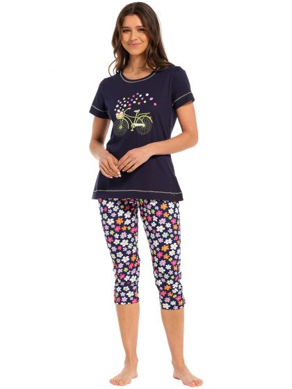 Rebelle Pyjama capri broek blauw 36 -