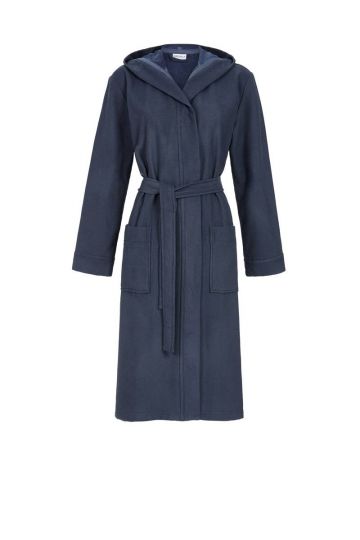 Ringella Badjas van badstof met capuchon UNISEX blauw Xl -