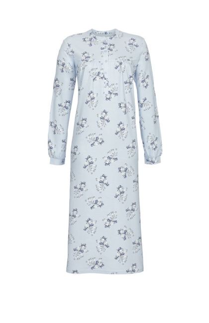 Ringella Nachtkleed met knoopsluiting blauw 38 -
