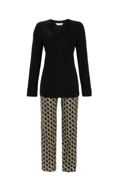 Ringella Pyjama 50% Katoen/50% Modal zwart 42 -