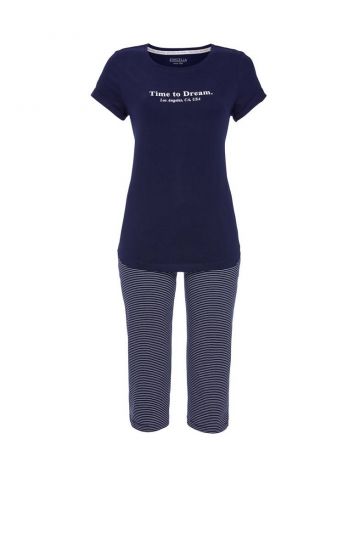 Ringella Pyjama met 7/8ste broek blauw 48 -