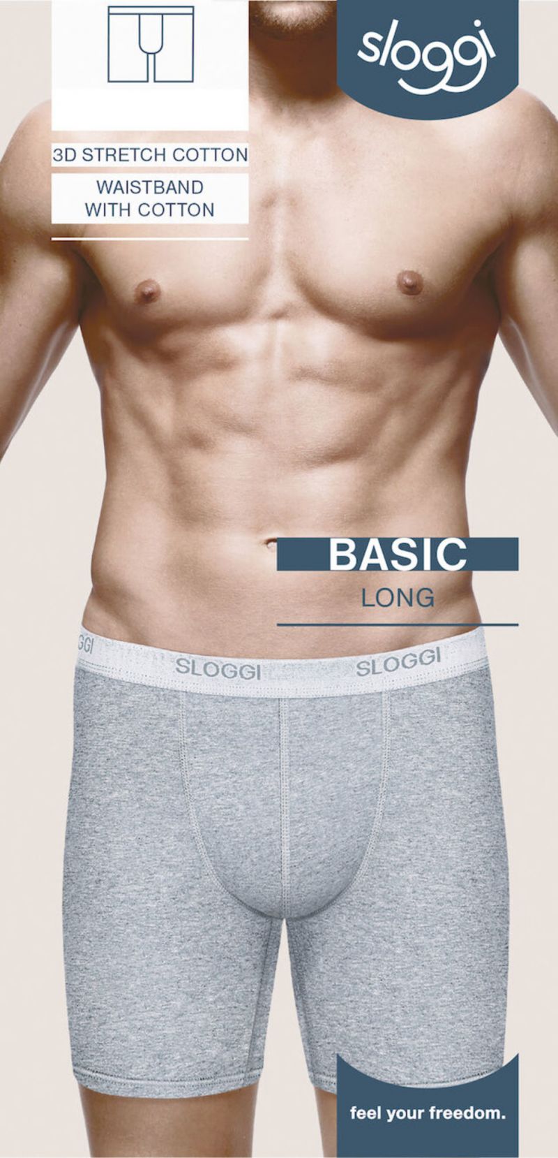 Sloggi men Basic Long grijs 4