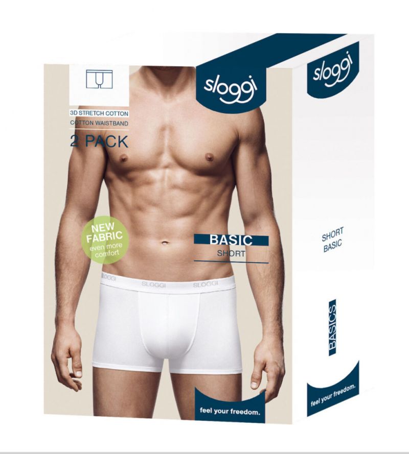 Sloggi men Basic Short 2-Pack wit 8