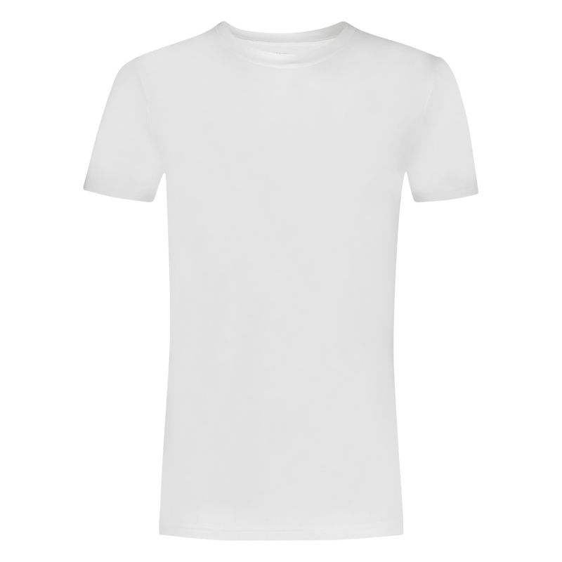 Ten Cate Basics men T-shirt high neck 2 pack wit S -