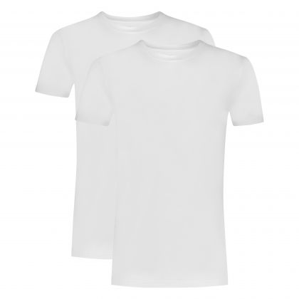 Ten Cate Basics men T-shirt high neck 2 pack wit S -