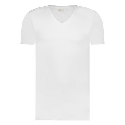 Ten Cate Basics men V-neck shirt 2 pack wit S -
