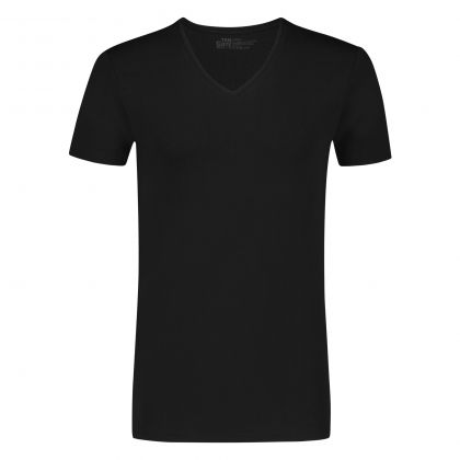 Ten Cate Basics men V-neck shirt 2 pack zwart S -