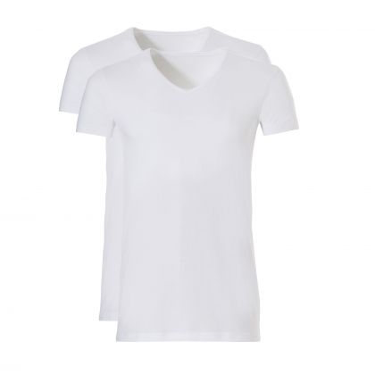 Ten Cate Men Basic V-neck 2 Pack (-) wit