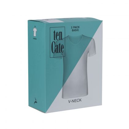 Ten Cate Men Basic V-neck 2 Pack (-) wit