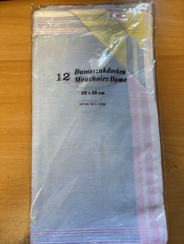 Tiseco Emilio Dameszakdoek 29x29cm 12 stuks blauw One Size -