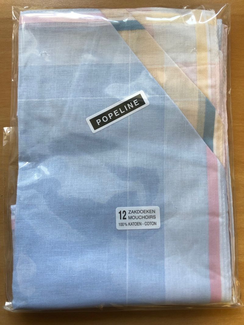 Tiseco Emilio Dameszakdoek 29x29cm 12 stuks blauw One Size -
