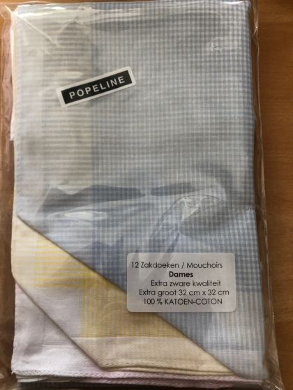 Tiseco Emilio Dameszakdoek 32x32cm 12 stuks blauw One Size -