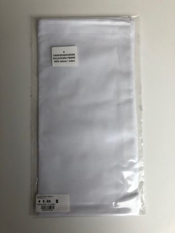 Tiseco Emilio Dameszakdoek Wit 6 stuks wit - -
