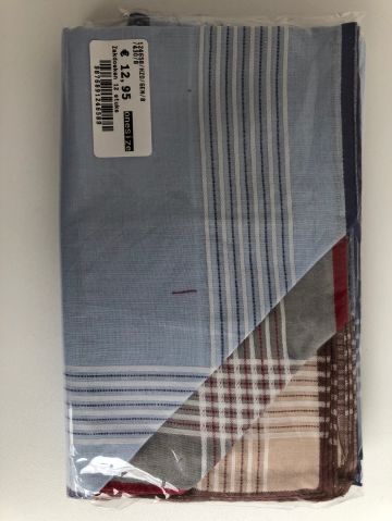 Tiseco Emilio Herenzakdoek 40x40 cm 12 stuks blauw