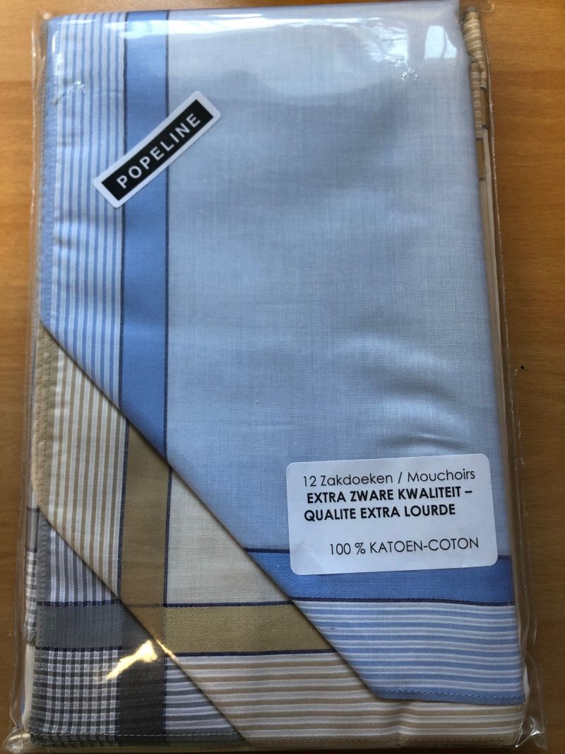 Tiseco Emilio Herenzakdoek 40x40 cm 12 stuks blauw Onesize -