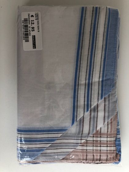 Tiseco Emilio Herenzakdoek 40x40 cm 12 stuks wit Onesize -