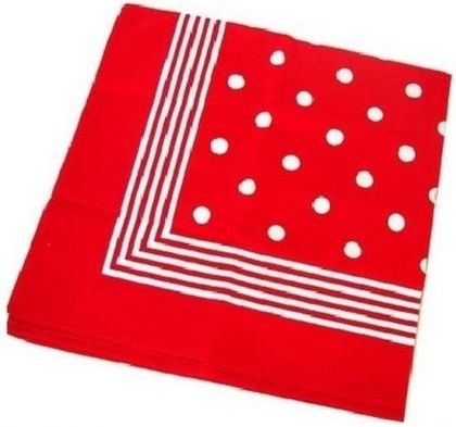 Tiseco Emilio Zakdoek bollen 55x55cm per stuk rood - -