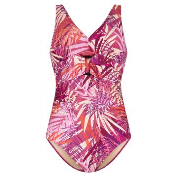 Tweka Swimsuit soft cup buckle Botanical leave roos 44 -