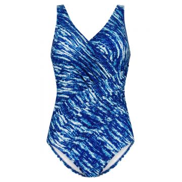 Tweka Swimsuit soft cup V-neck blauw 48 -