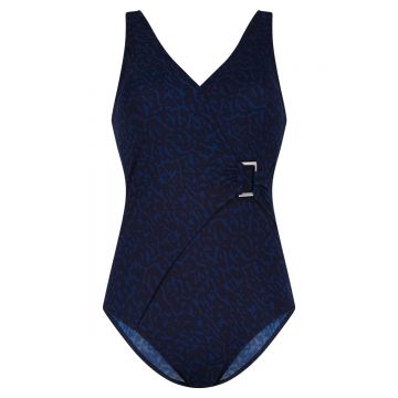 Tweka Swimsuit soft cup V-neck Buckle blauw 46 -