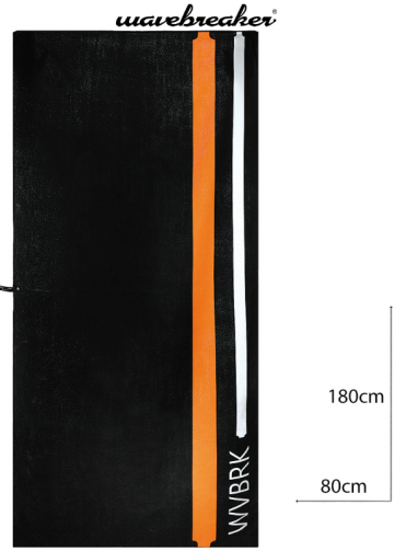 Wavebreaker Beachtowel 80X180CM zwart U -