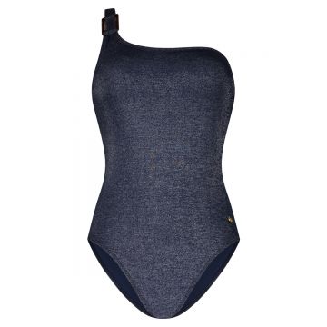 Wow Swimsuit one shoulder padded blauw 38 -