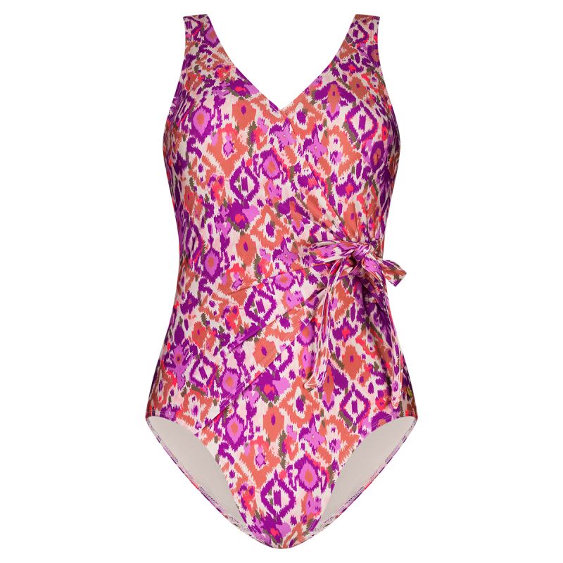 Wow Swimsuit V-neck padded fuchsia 42 -