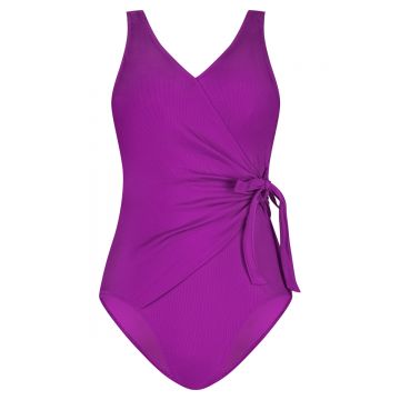 Wow Swimsuit V-neck padded paars 44 -