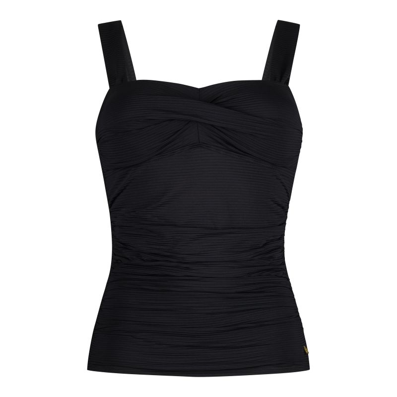 Wow Tankini top twisted padded zwart 46 -